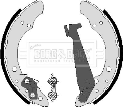 BORG & BECK stabdžių trinkelių komplektas BBS6213